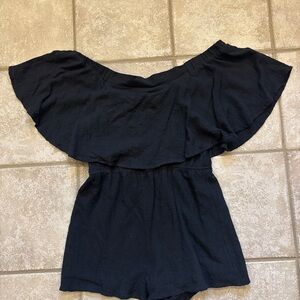 Black Off-Shoulder Romper